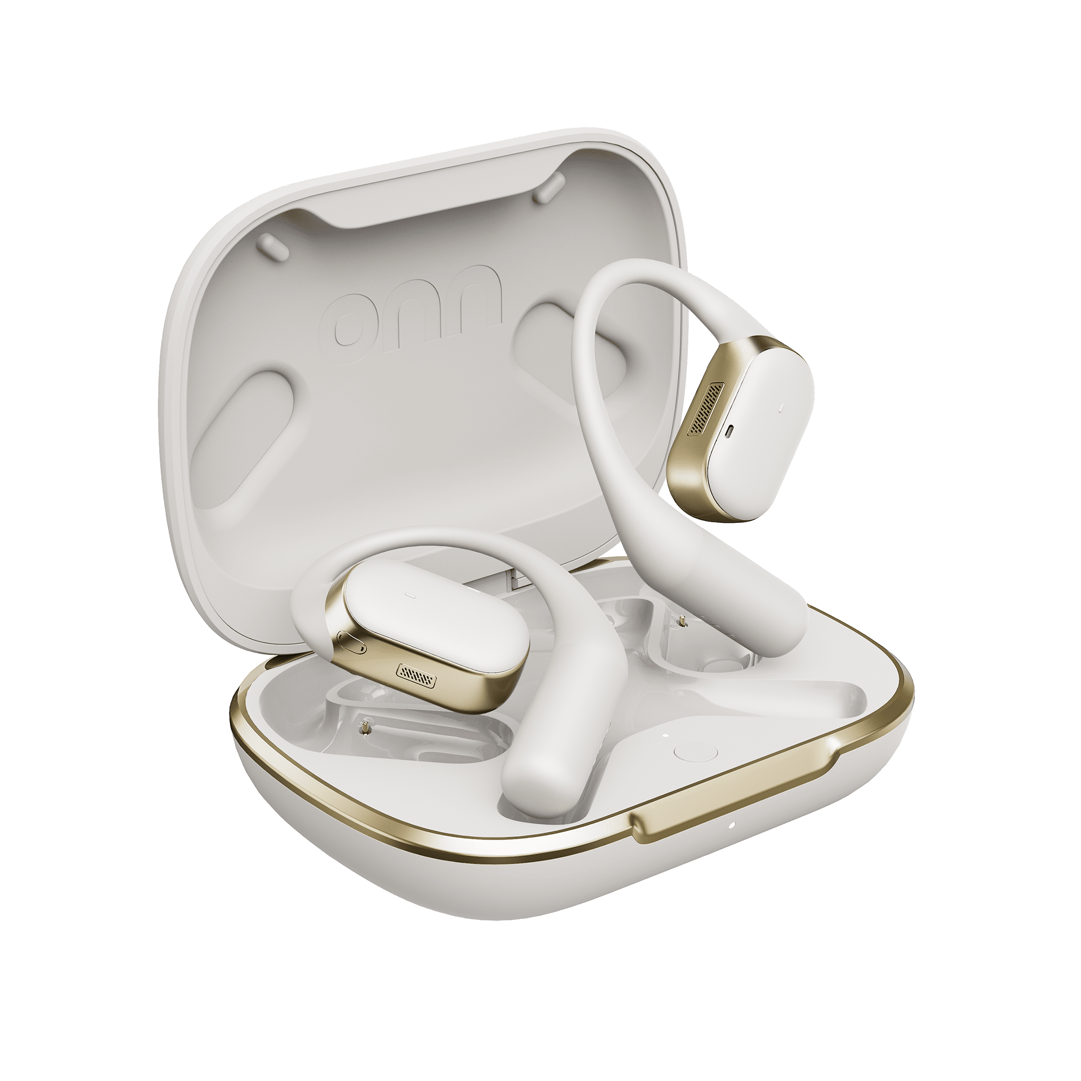 onn Trekster Pro Wireless Open-Ear Earphones, White
