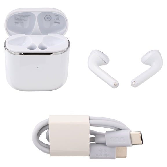 onn Vibraudio Pro 2 Wireless Earbuds, White