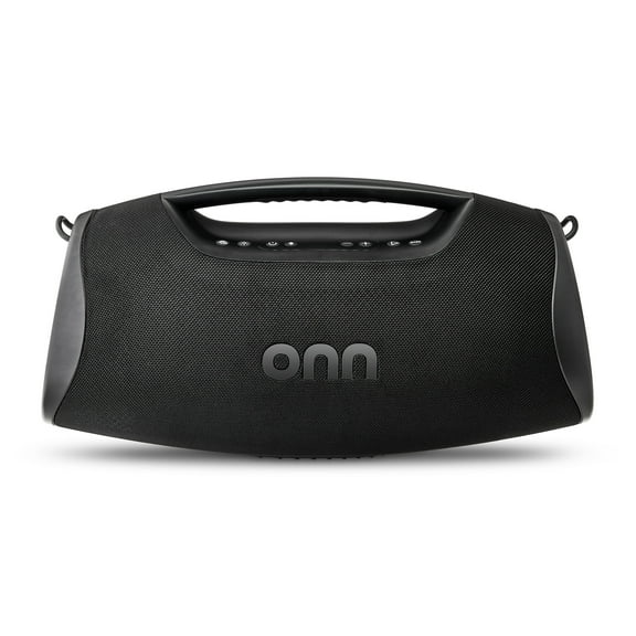 onn Portable Boombox with Bluetooth Wireless Technology and 6 LED Lighting Modes