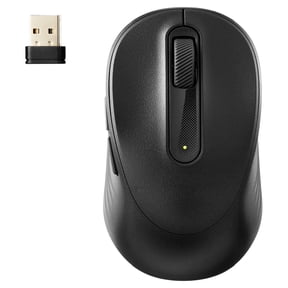 onn Silent Wireless Mouse with 5 Buttons, 1600 DPI, Gray Stone