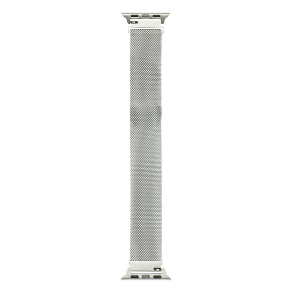 onn Silver Metal Mesh Watch Band, Universal Fit for Apple, Samsung, and Garmin, 1 Piece - Unisex
