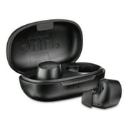 onn Bluetooth Wireless Earphones w/Charging Case and Touch Controls, Black