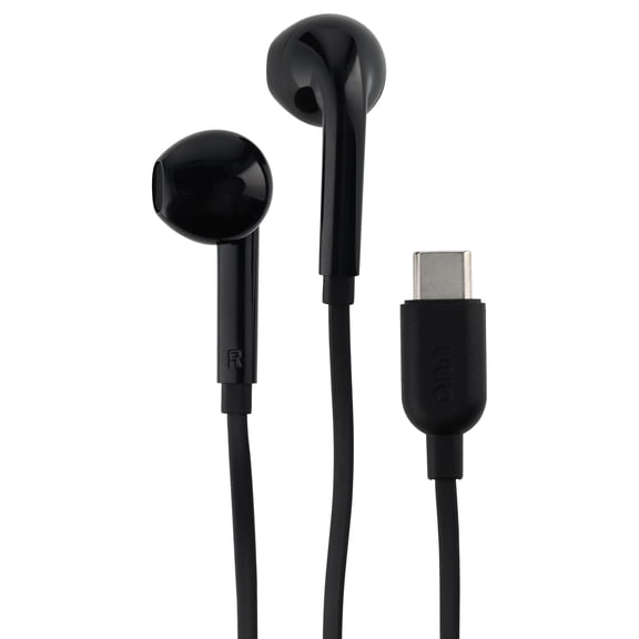 onn Earbuds with USB-C Connector, Black