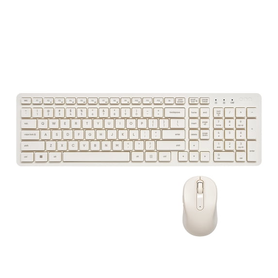 Onn Wireless Keyboard And Mouse Combo With 104 Keys Vanilla Dream