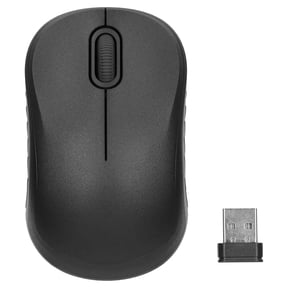 Onn Wireless 3-Button Mouse With 2.4 GHz USB Nano Receiver, Gray Stone Finish
