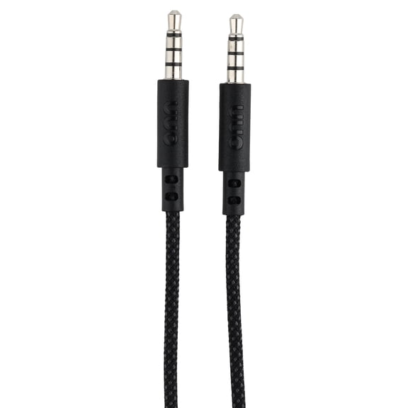 onn 4' Braided 3.5 mm AUX Cable, Black