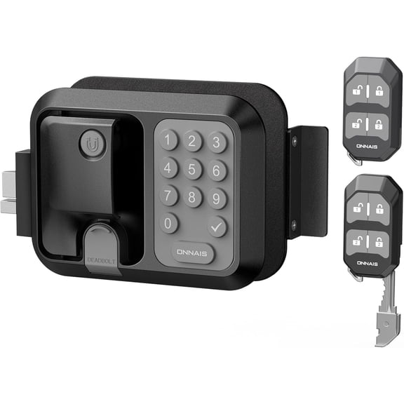 ONNAIS RV Door Lock Replacement Full Metal Keyless Entry, 10-Digit Keypad, Dual-Door Remote, Backup Key, RV Essential, Ideal Gift for RV Owners