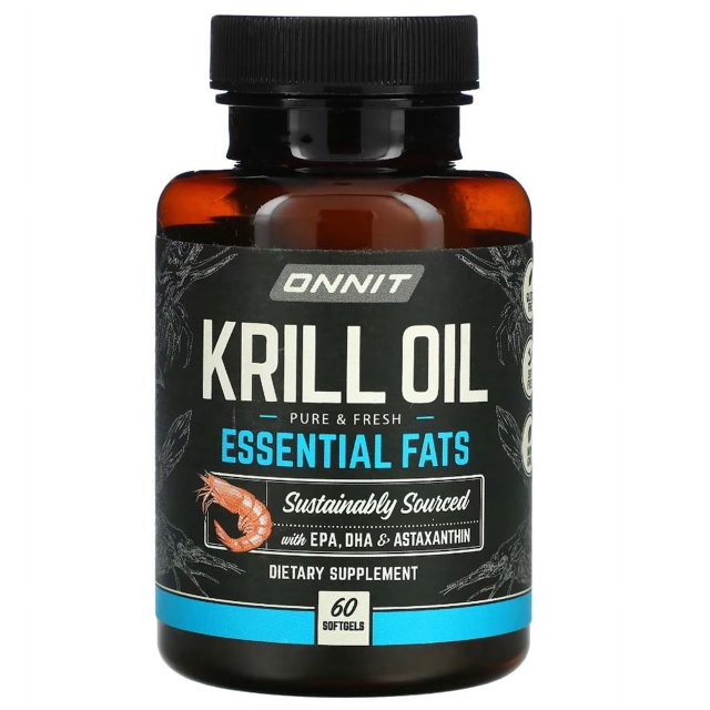 ONNIT Krill Oil 1000mg Omega3s EPA DHA Supports Healthy Joints Brain