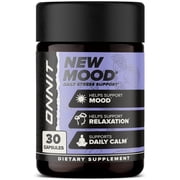ONNIT New MOOD , Daily Stress Support Supplement, 30 Capsules