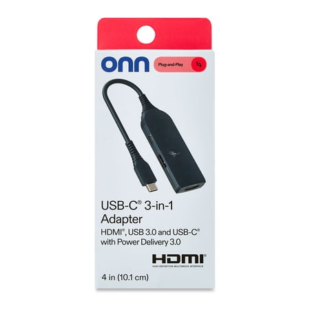 ONN USB TYPE C 3 IN 1 ADAPTER...