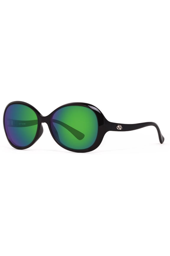 ONO'S CAT ISLAND Green Mirror Bifocal +2.50 Power POLARIZED Black Frame SUNGLASSES