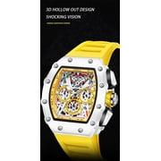 ONOLA Mens Automatic Watch Multifunctional Fashion 30M Waterproof Quartz Mens Watches Silicone Band Sports Watch