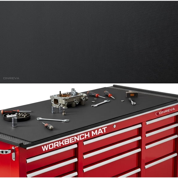 ONREVA Tool Box Mat 24x60 Inches, Non-Slip EVA Rubber Work Surface Protector, 5mm Thick