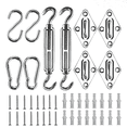 thumbnail image 1 of AsFrost Shade Sail Hardware Kit, Stainless Steel Hardware Kit for Triangle Square Rectangle Sun Shade Sail Installation for Garden Patio Lawn,42 Pcs, 1 of 10