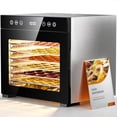 thumbnail image 1 of ONSON Food Dehydrator Machine, 8 Stainless Steel Trays, 650W Power, 167°F Dehydrated Dryer for Jerky, Dog Treats, Herbs, Meat, Fruit, Yogurt and Veggies,black, 1 of 8