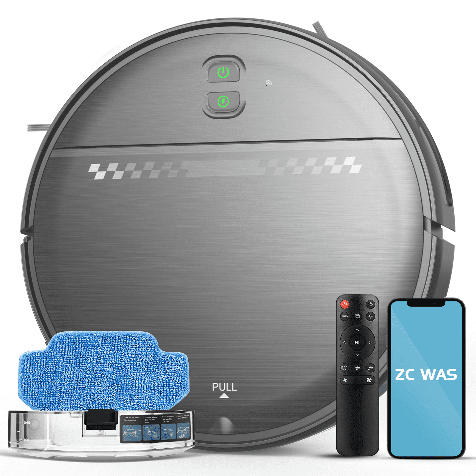 ONSON BR151 Robot Vacuum Cleaner, Robot Vacuum and Mop Combo Compatible with Alexa, Blue
