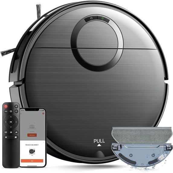 ONSON Robot Vacuum and Mop Combo, 2 in 1 Mopping Robotic Vacuum with Schedule, App/Bluetooth/Voice, Max Suction 2000Pa, Self-Charging Robot Vacuum Cleaner