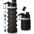 thumbnail image 1 of ONTA Collapsible Water Bottle- BPA Free Silicone Foldable Water Bottle for Travel,Silicone Portable Leak-Proof Travel Water Bottle 20oz, black, 1 of 8