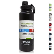 ONTA Insulated Vacuum Sports Water Bottle, 1.1L Keeps Cold 48H, Hot 24H Stainless Steel Water Bottle and Leakproof Thermos Coffee Travel Mug