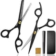 thumbnail image 1 of Ontaki Hair Cutting Scissors Japanese Steel Barber Shears 7 inch with Comb & Pouch, 1 of 9
