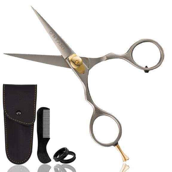 ONTAKI Beard & Mustache Scissors Japanese Steel Professional Grooming Shears 5.5 inch
