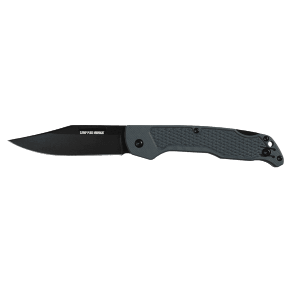 ONTARIO KNIVES Camp Plus EDC Midnight Grey 4315 Stainless Lockback Pocket Knife