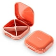 thumbnail image 1 of ONTERATE Small Pill Case, Travel Pill Box, Portable Pill Organizer, Pill Container for Pocket 4 Compartments, Daily Compact Travel Medicine Holder for Vitamins Medication (Pink), 1 of 8