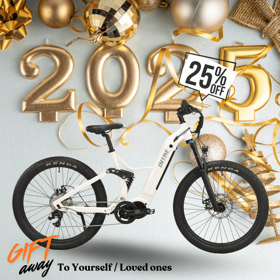 ONTIME BIKE Electric Off Road Mountain Bicycle, 750 W