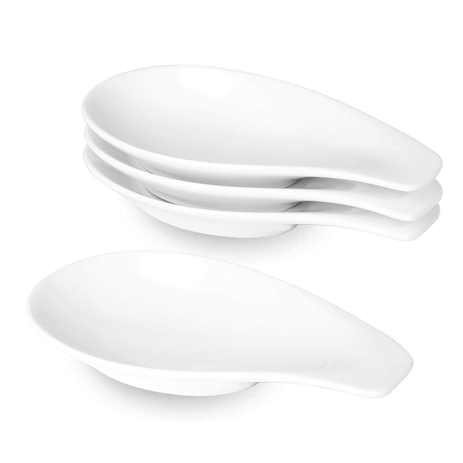 ONTUBE Ceramic Spoon Rests for Buffet Set of 4, Porcelain Sauce Dish ...