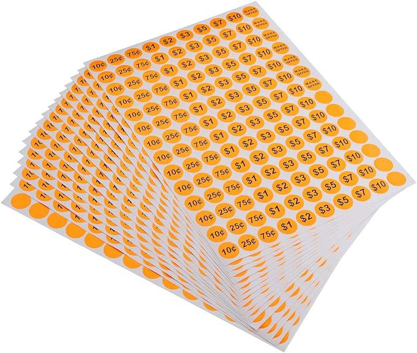 ONUPGO Garage Sale Labels 3/4" Round Preprinted Pricing Labels Price