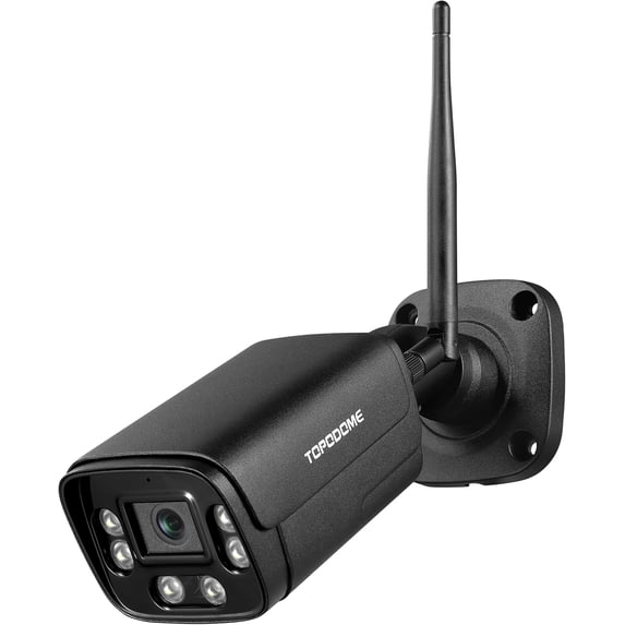 ONVIF WiFi Bullet Camera Outdoor for Home Security, 1080P IP Surveillance House Cameras, 65ft Night Vision, Humanoid Detection, 2- Way Audio SD Card Network Port Waterproof Metal (Black)