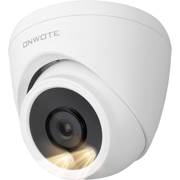 ONWOTE 6MP PoE IP Camera, Smart AI Human Vehicle Detection Activate Bright Spotlights, 122 Wide Viewing Angle, Indoor/Outdoor, 100ft IR, Add on Camera