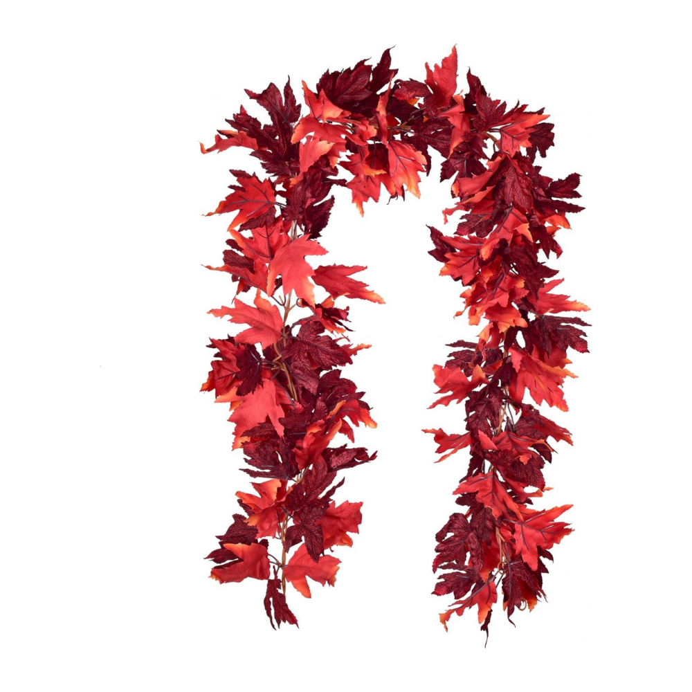 ONXE 2 Pack Fall Garland Maple Leaf, 5.9Ft/Piece Hanging Vine Garland