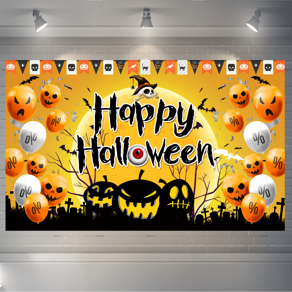 ONXE Happy Halloween Garage Door Banner Large Halloween Garage Door
