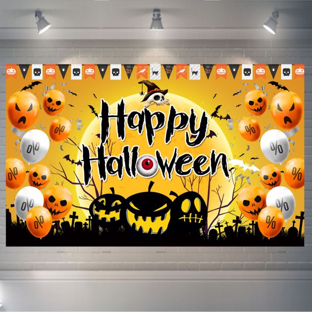 ONXE Happy Halloween Garage Door Banner Large Halloween Garage Door