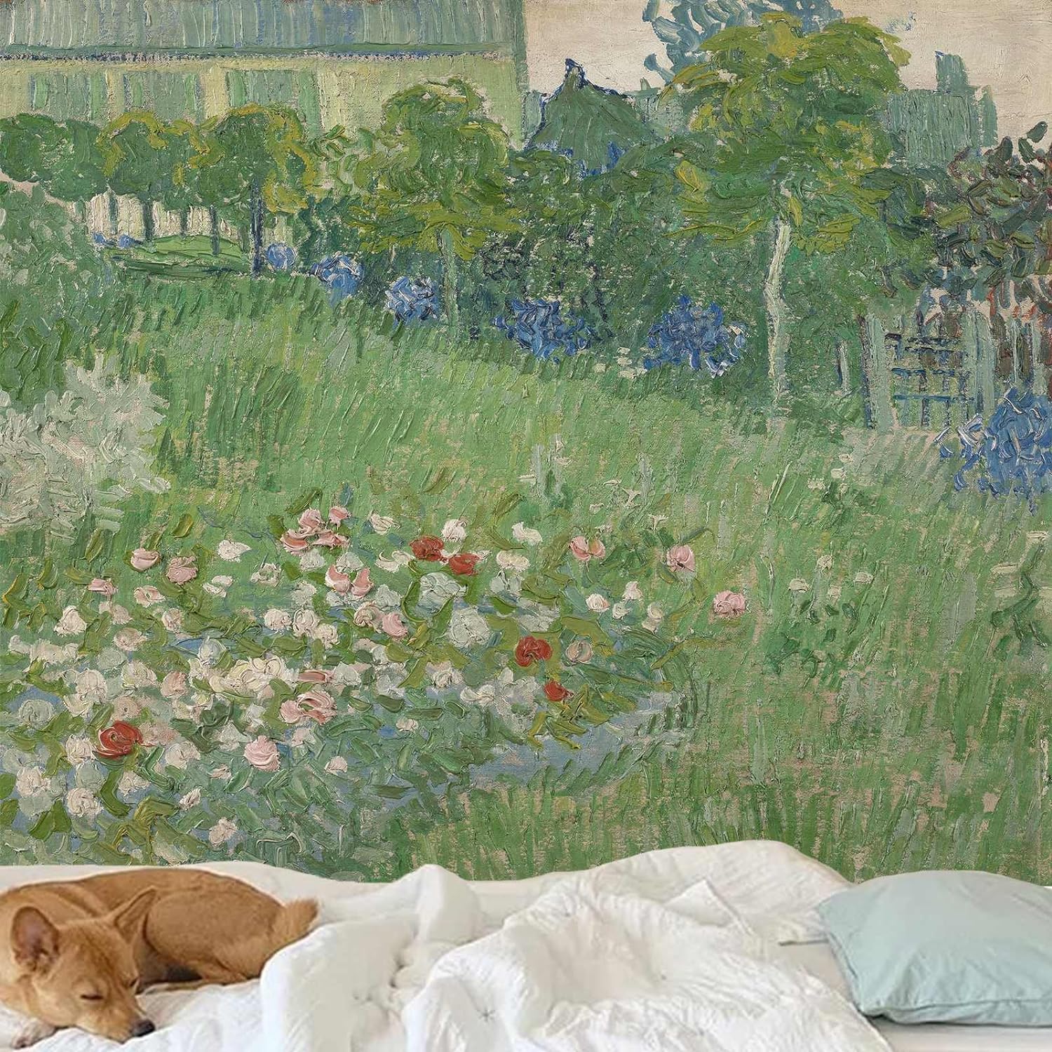 ONXE Tapestry for Bedroom Tapestry Water Lilies Flowers Wall