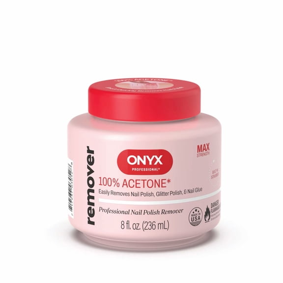 ONYX Professional 100% Acetone* Nail Polish Remover Jar 8 fl oz