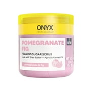 ONYX Professional Foaming Body Scrub with Scrubber, Pomegranate Fig, 16 oz