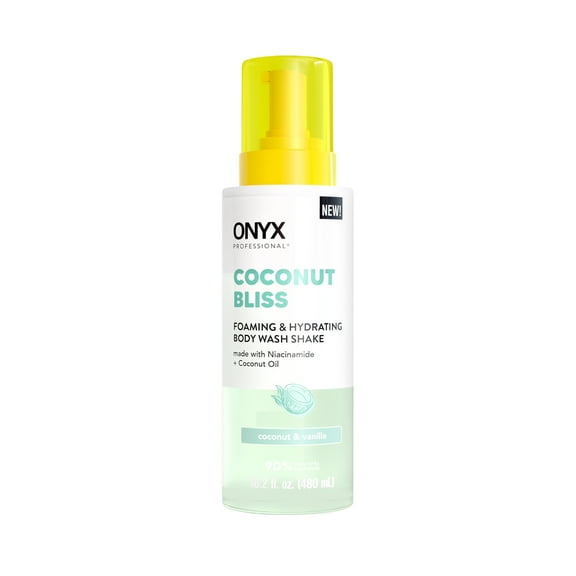 ONYX Professional Foaming & Hydrating Body Wash Shake, Coconut Bliss, 16.2 fl oz