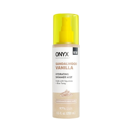 ONYX Professional Hydrating Shimmer Body + Hair Mist, Sandalwood Vanilla, 6.5 fl oz.