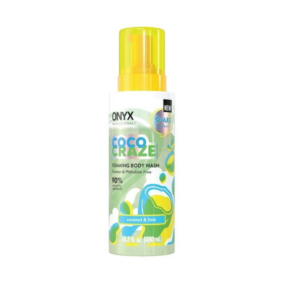 ONYX Professional Foaming & Hydrating Body Wash Shake, Coconut Craze, 16.2 fl oz