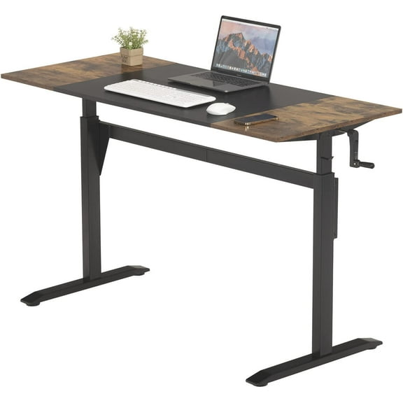 ONZA - Crank Adjustable Height Standing Desk, Height Adjustable Game Desk, Home Office Table, Computer Table 55 * 23.6 in Tabletop