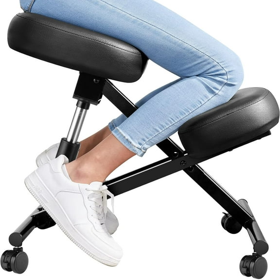 ONZA Kneeling Chair Ergonomic for Office, Height Adjustable Stool with Thick Foam Cushions for Home and Office, New Upgraded Pneumatic Pump