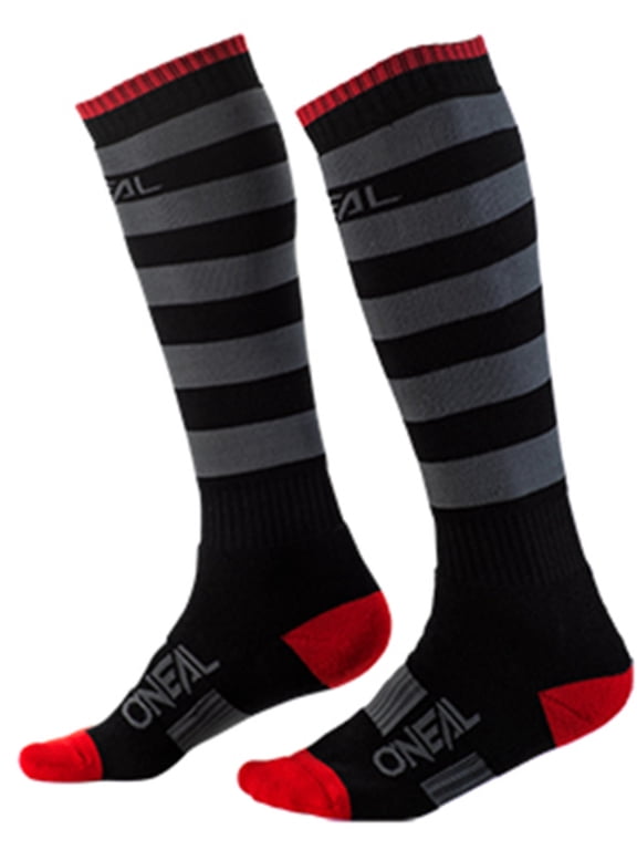 Pro Mx Men's Motorcycle Socks Scrambler (Black/Gray, One Size) Black | Gray | Red