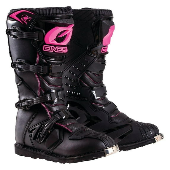 ONeal Rider Girls Youth Boots (3, Black/Pink)
