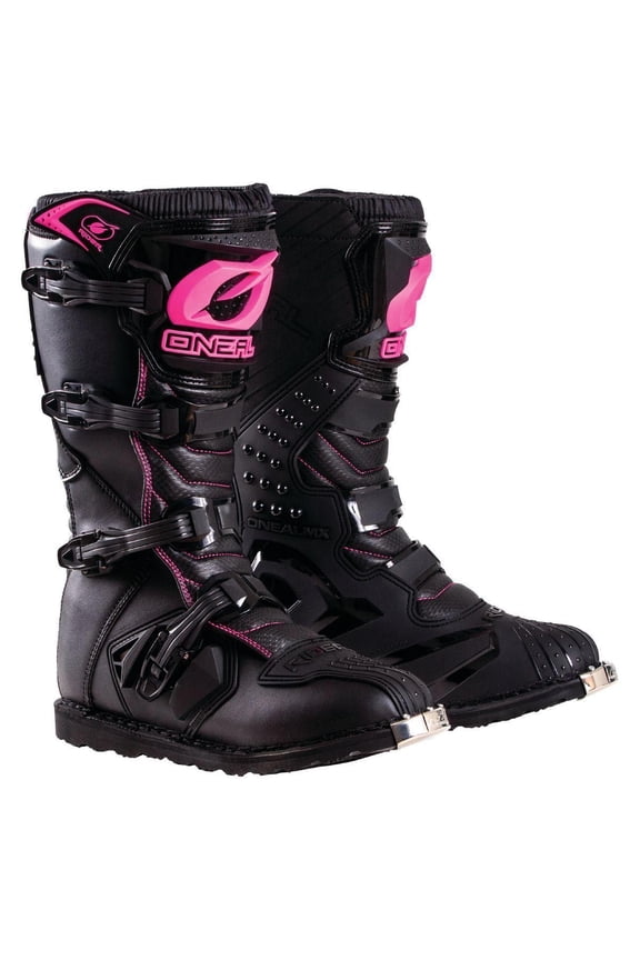 ONeal Rider Girls Youth Boots (3, Black/Pink)