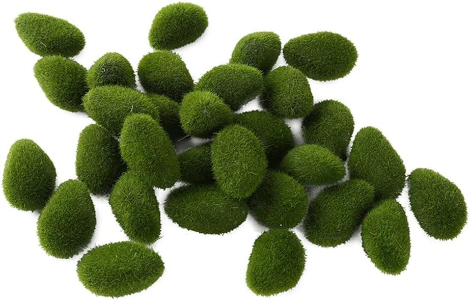 OO10 Pcs Artificial Moss Rocks, Simulation Plant Miniatures Fake Green