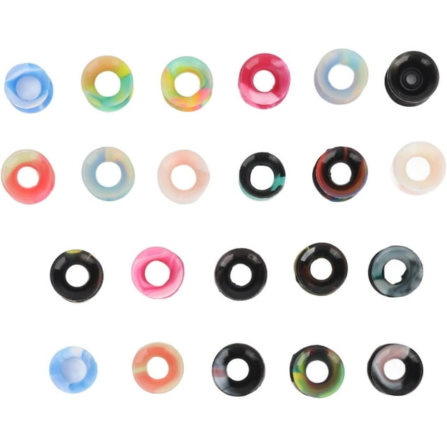 OOSilicone Ear Gauges Plugs Ear Piercing Tunnel Set Beautiful for