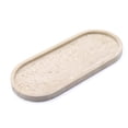 thumbnail image 1 of OOBOOB Oval Natural Marble Tray, Elegant Vanity Organizer Jewelry, Perfume, Decorative Serving Tray Coffee, Tea, or Dining Table Centerpiece, Countertop Storage Organizer Home Bathroom C104, 1 of 3