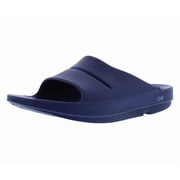 OOFOS OOahh Slide Lightweight Recovery Footwear Men 8 Women 10 Navy Blue
